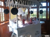candy cart black and white