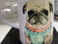 Pug-mug, personalised mug, personalised gift