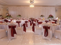 Wine taffeta stretch covers