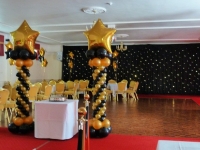 black starlight with balloon columns