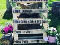 Rustic pallet wedding signage